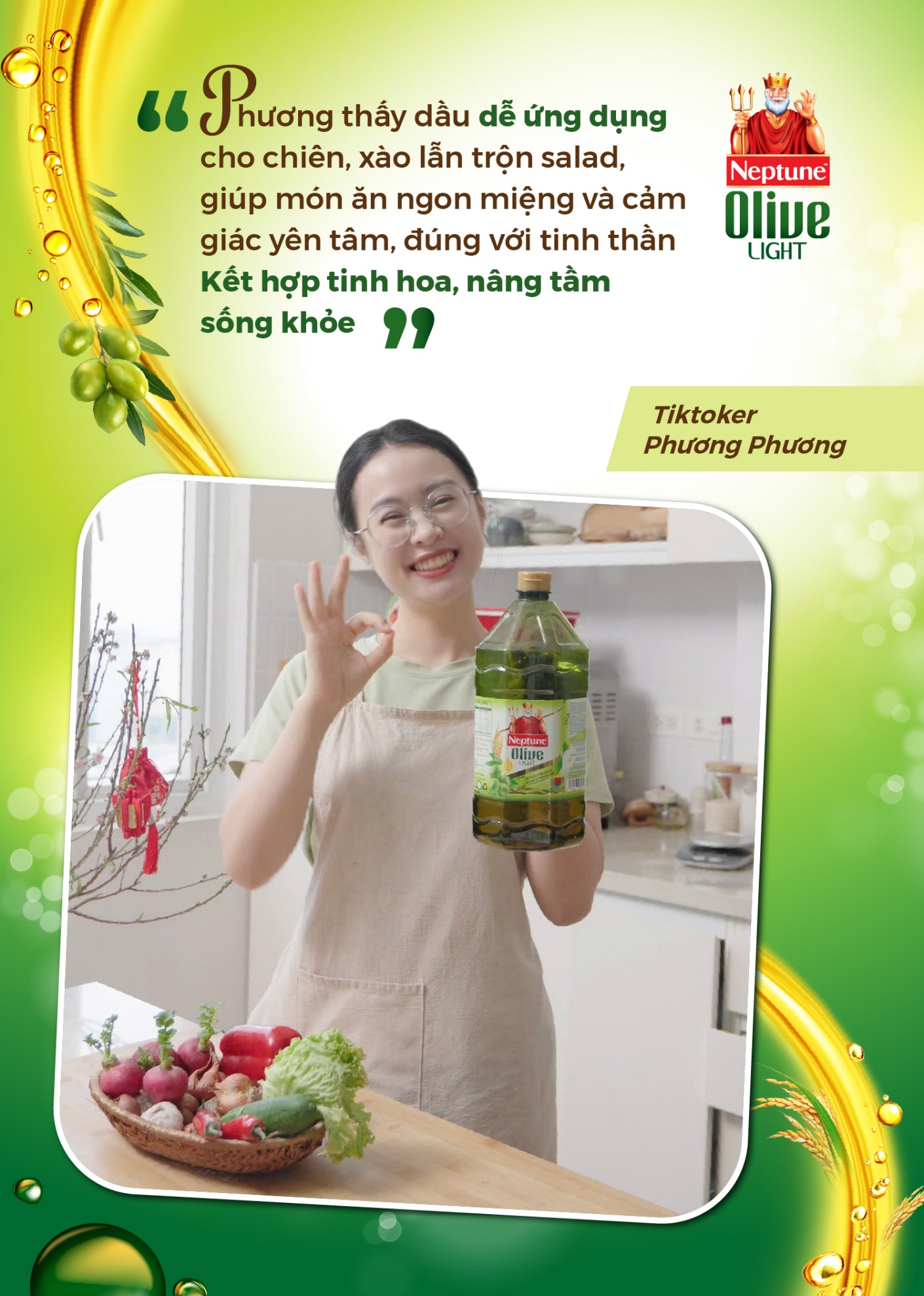 Tiktoker Phương Phương chia sẻ trải nghiệm nấu ăn lành mạnh tại nhà